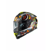 Casco Typhoon LY con gráfico — Talla M, gris brillante